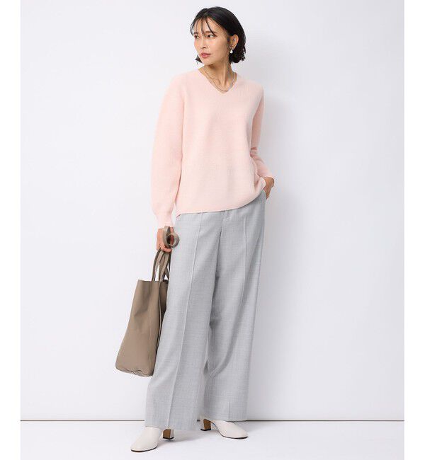 23区「【洗える】ウールカシミヤ Vネック ニット」|ニット・セーター|