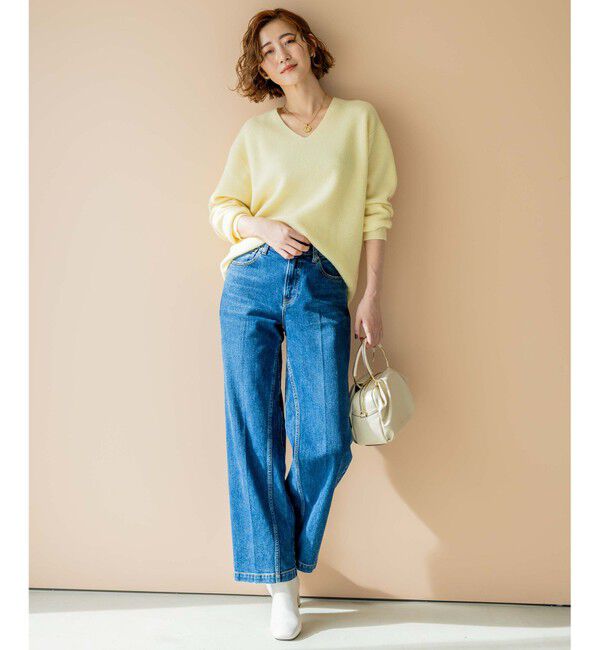 23区「【洗える】ウールカシミヤ Vネック ニット」|ニット・セーター|