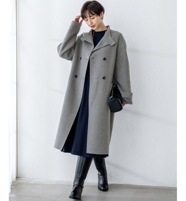 23区「【洗える/吊り干しOK】ヴィスコースストレッチ  バックデザイン ニットワンピース」|ワンピース|