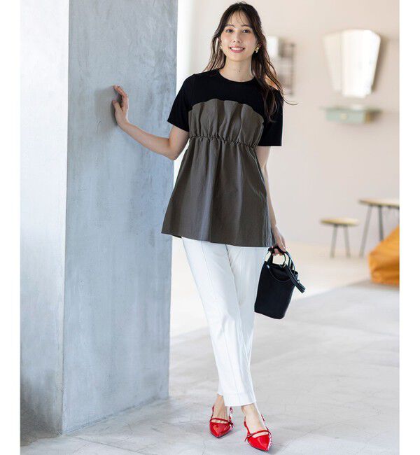 ANY SIS「【ストレッチ・接触冷感・撥水・UVカット・洗える】エアリーストレッチ テーパードパンツ」|その他|