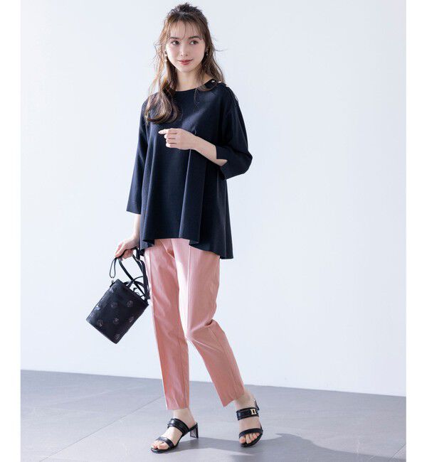 ANY SIS「【ストレッチ・接触冷感・撥水・UVカット・洗える】エアリーストレッチ テーパードパンツ」|その他|