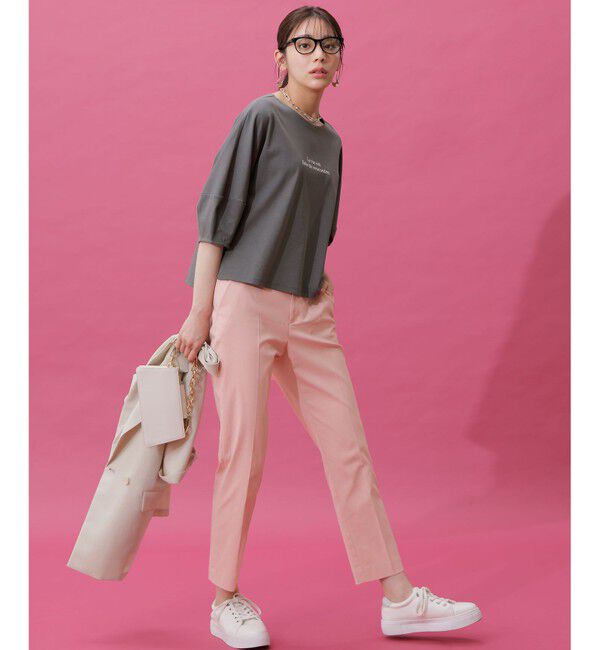 ANY SIS「【ストレッチ・接触冷感・撥水・UVカット・洗える】エアリーストレッチ テーパードパンツ」|その他|