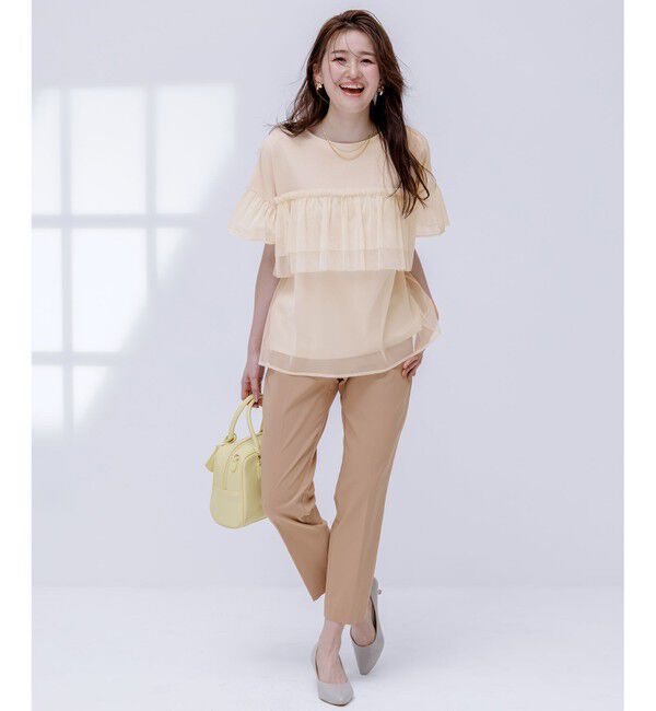 ANY SIS「【ストレッチ・接触冷感・撥水・UVカット・洗える】エアリーストレッチ テーパードパンツ」|その他|