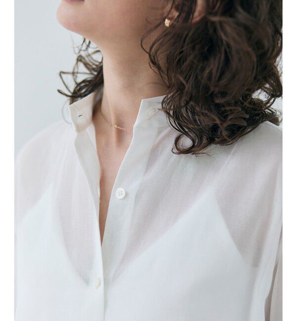 BEIGE,「【洗える】PLUMERIA / コットンシアーバックボウタイブラウス」|シャツ・ブラウス|