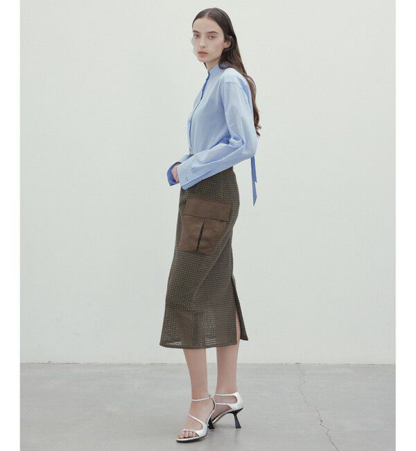 BEIGE,「【洗える】PLUMERIA / コットンシアーバックボウタイブラウス」|シャツ・ブラウス|