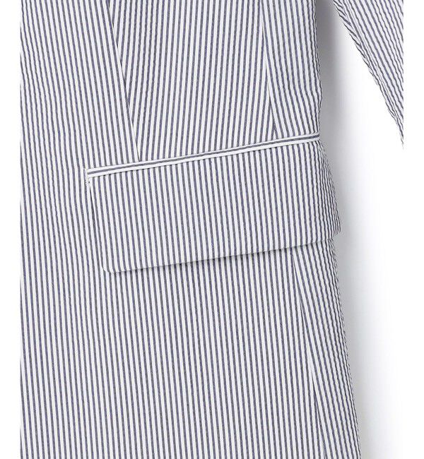 BEIGE,「【洗える・WEB限定】NEMESIA / ソフトサッカーノーカラージャケット」|ノーカラージャケット|