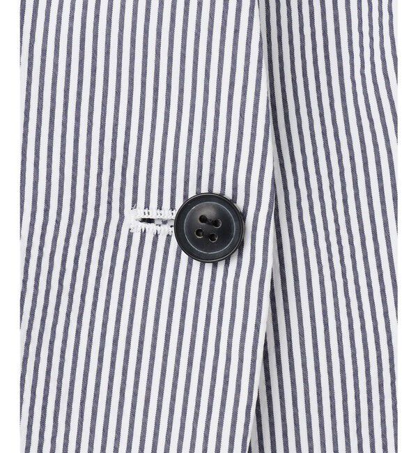 BEIGE,「【洗える・WEB限定】NEMESIA / ソフトサッカーノーカラージャケット」|ノーカラージャケット|