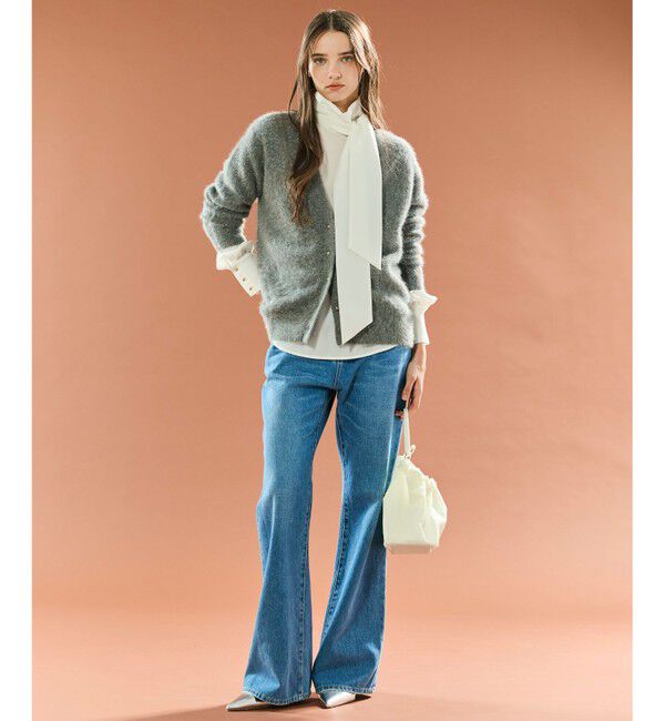 BEIGE,「【Precious掲載】AMARILLO / スパンコールフォックスニットカーディガン」|ニット・セーター|