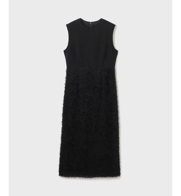  「フェザー刺繍コンビワンピース」|ワンピース|