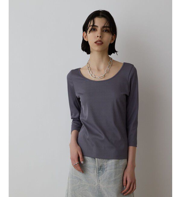 Diagram「テレコボートネックトップ」|その他|グレー