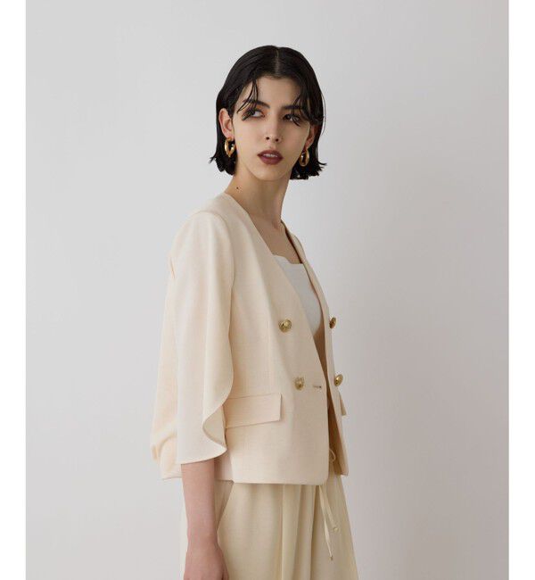 Diagram「ラップスリーブジャケット」|ノーカラージャケット|