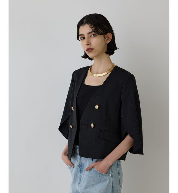 Diagram「ラップスリーブジャケット」|ノーカラージャケット|