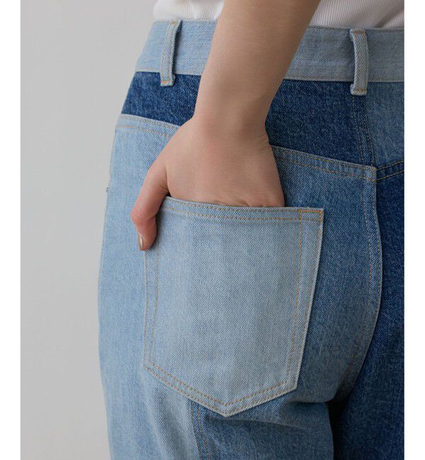 GRACE CONTINENTAL「パッチワークデニムパンツ」|デニム|