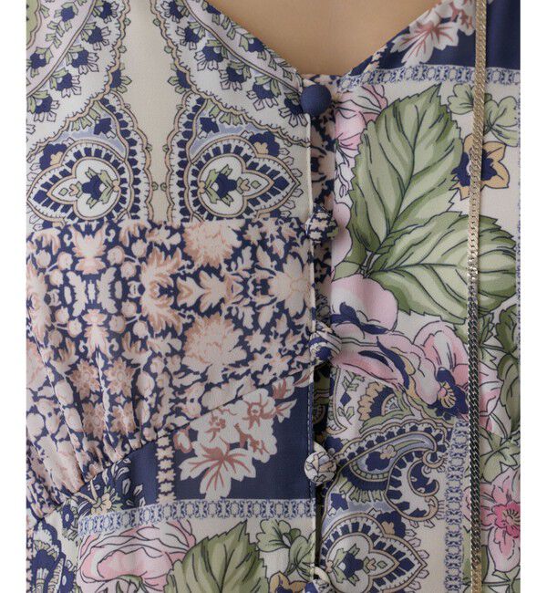 GRACE CONTINENTAL「スカーフプリントドレス」|ワンピース|