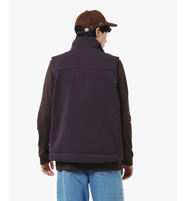 LACOSTE「RDS認証ダウン 耐水透湿 ハイネック ジップアップ ピケダウンベスト」|ダウンベスト・ベスト|