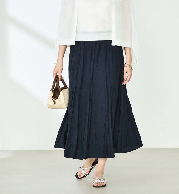 NOLLEY'S「ウォッシャブル割繊フレアスカート」|フレア|