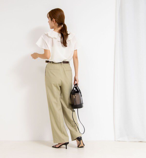 NOLLEY'S「【PR林☆別注カラーあり】ウォッシャブルツイルストレッチ愛されワイドパンツ」|その他|