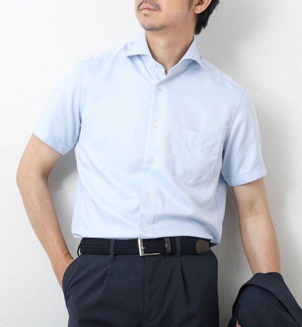 NOLLEY'S goodman「《ビジカジ対応》【SMART TECH】吸水速乾 イージーアイロンWD SS 25SS」|シャツ・ブラウス|ライトブルー