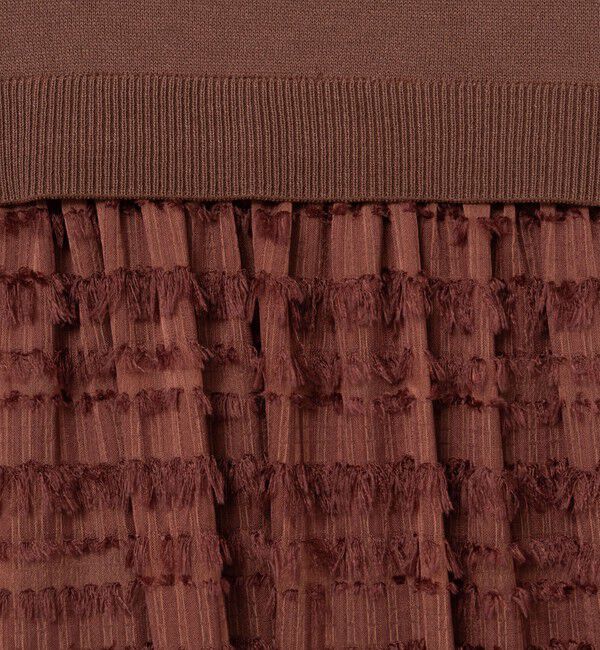 NOLLEY'S「フリンジ生地ニットワンピース」|ワンピース|