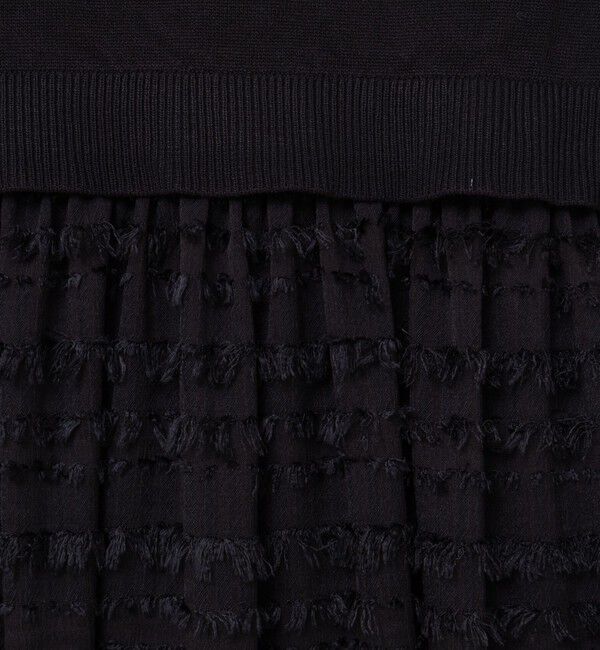 NOLLEY'S「フリンジ生地ニットワンピース」|ワンピース|