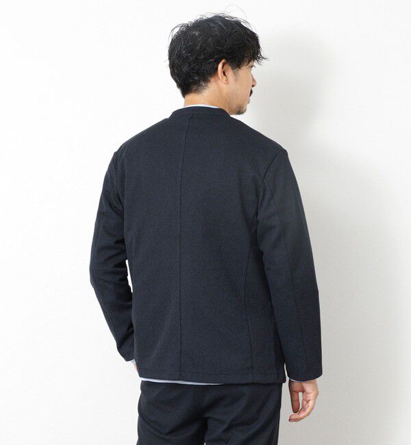 NOLLEY'S goodman「《ビジカジ/セットアップ対応》【尾州】先染めウォッシャブルノーカラーカーディガンジャケット 25AW」|ノーカラージャケット|