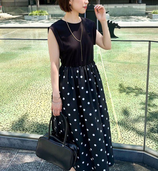 NOLLEY'S「ドットタフタドッキングワンピース」|ワンピース|