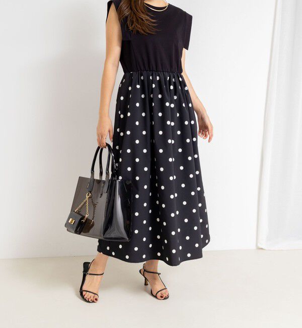 NOLLEY'S「ドットタフタドッキングワンピース」|ワンピース|