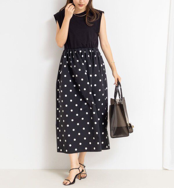 NOLLEY'S「ドットタフタドッキングワンピース」|ワンピース|