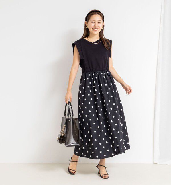 NOLLEY'S「ドットタフタドッキングワンピース」|ワンピース|