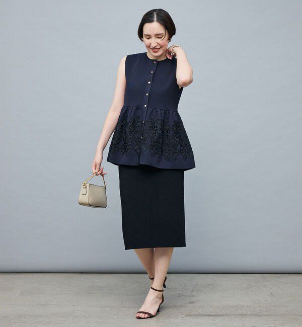 NOLLEY'S「レース付きペプラムベスト」|ベスト・ジレ|