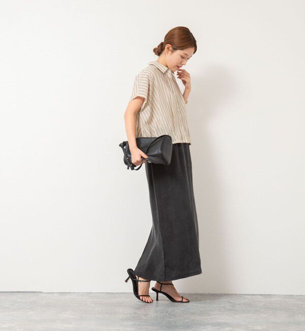 NOLLEY'S「《セットアップ対応》ウォッシャブルシルキーキュプライージースカート」|スカート|