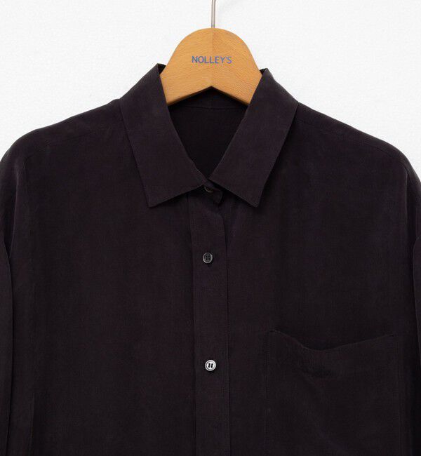 NOLLEY'S「《セットアップ対応》ウォッシャブルシルキーキュプラドレープシャツ」|シャツ・ブラウス|