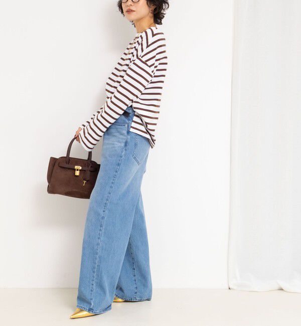 Rie Miller「BIGマリンボーダーボートネックプルオーバーカットソー」|Tシャツ・カットソー|