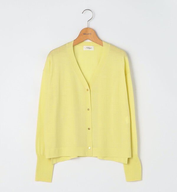 NOLLEY'S「《手洗い可能》《アンサンブル対応》18G天竺ゆったりVネックカーディガン」|カーディガン|