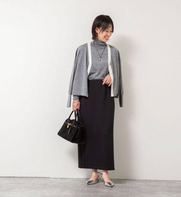 NOLLEY'S「《手洗い可能》《アンサンブル対応》18G天竺ゆったりVネックカーディガン」|カーディガン|