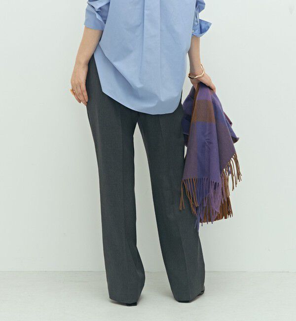 NOLLEY'S sophi「《セットアップ対応》ウォッシャブルソフトシャンブレーセミフレアパンツ」|その他|