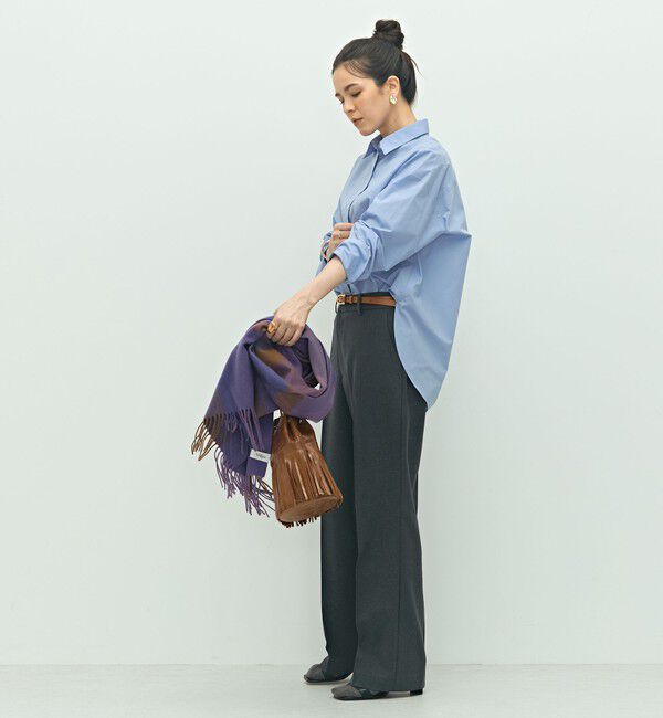 NOLLEY'S sophi「《セットアップ対応》ウォッシャブルソフトシャンブレーセミフレアパンツ」|その他|