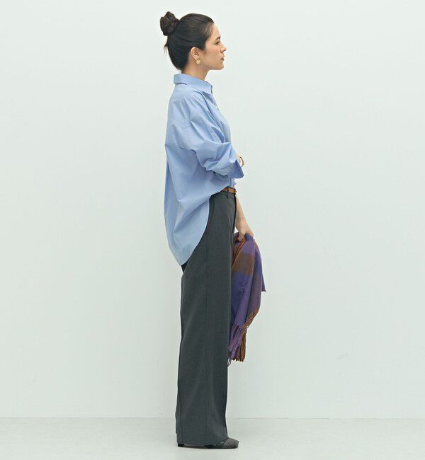 NOLLEY'S sophi「《セットアップ対応》ウォッシャブルソフトシャンブレーセミフレアパンツ」|その他|