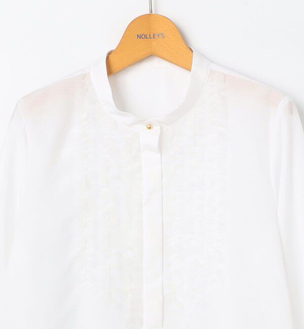 NOLLEY'S「ウォッシャブル前チュールフリルブラウス」|シャツ・ブラウス|