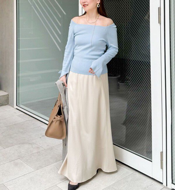 NOLLEY'S sophi「【WEB限定カラーあり】総針スクエアネックプルオーバーニット」|ニット・セーター|