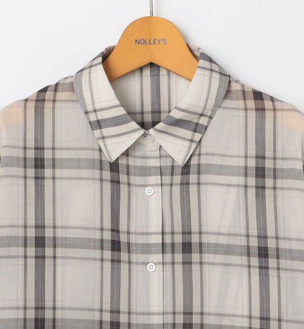NOLLEY'S「ウォッシャブルリボン付きチェックシャツ」|シャツ・ブラウス|
