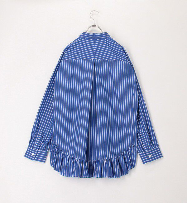 Rie Miller「ウォッシャブル裾フリルレギュラーカラーシャツ」|シャツ・ブラウス|