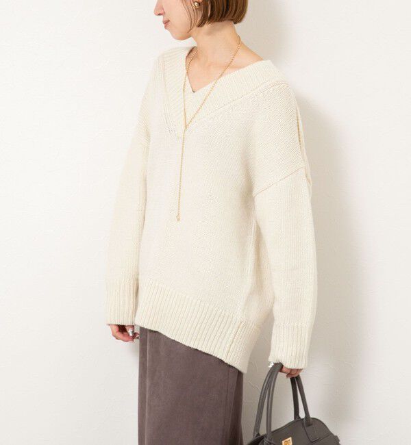NOLLEY'S sophi「ブライト紡毛Vネックプルオーバー」|ニット・セーター|