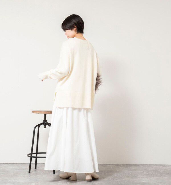 NOLLEY'S「ウールナイロンロング丈プルオーバー」|ニット・セーター|