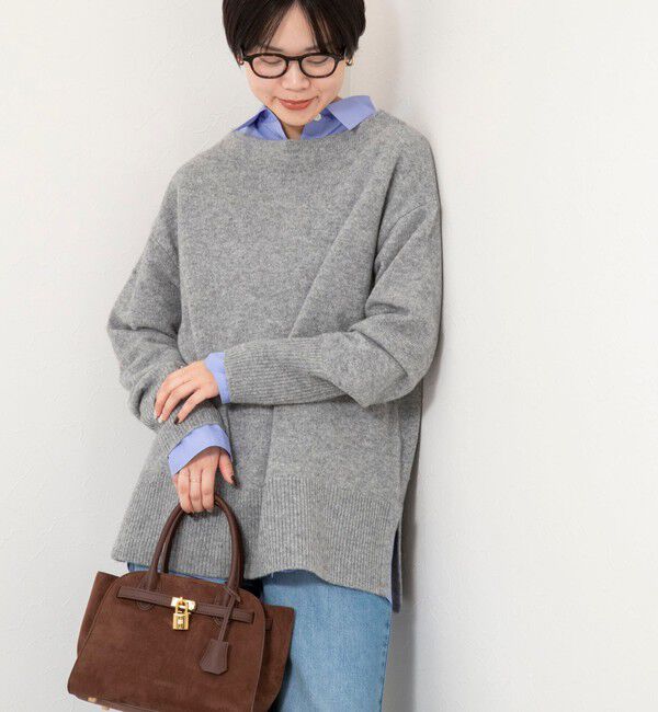 NOLLEY'S「ウールナイロンロング丈プルオーバー」|ニット・セーター|