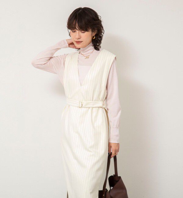 NOLLEY'S sophi「ウォッシャブルベルト付きジャンスカ」|ジャンパースカート|