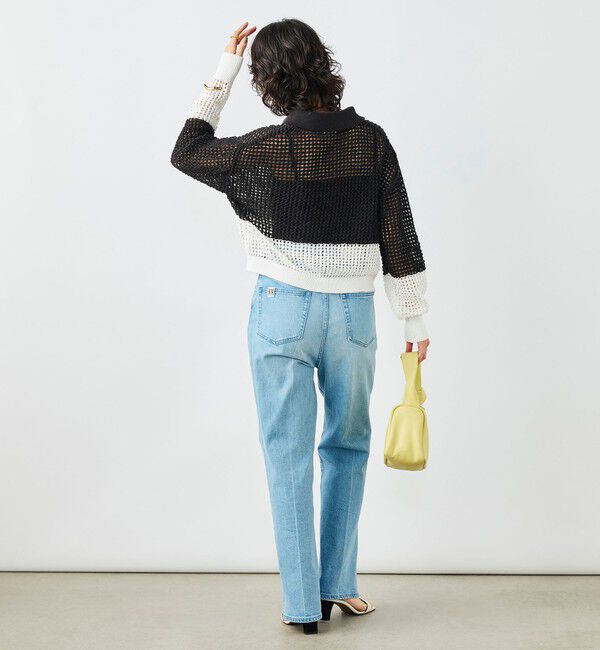 NOLLEY'S「《手洗い可能》テープメッシュ編ポロプルオーバー」|ニット・セーター|