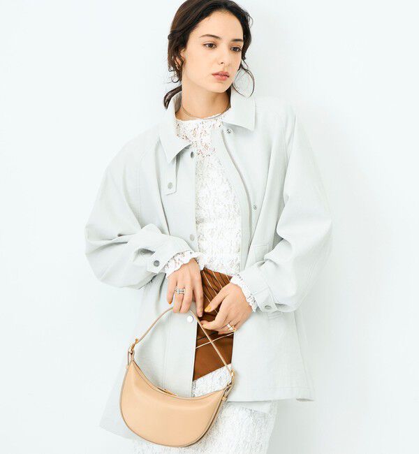 NOLLEY'S sophi「ウォッシャブルエアーツイルステンカラーハーフコート」|ステンカラーコート|