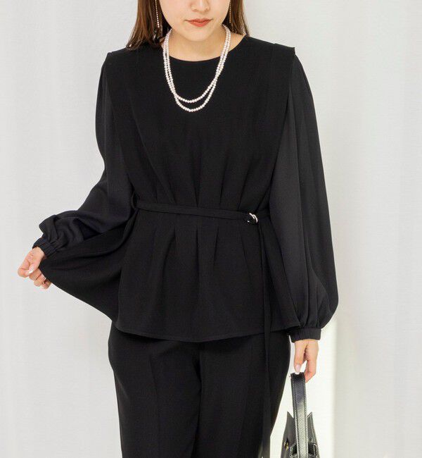 NOLLEY'S「《セットアップ対応》ウォッシャブルダブルクロスブラウス」|シャツ・ブラウス|