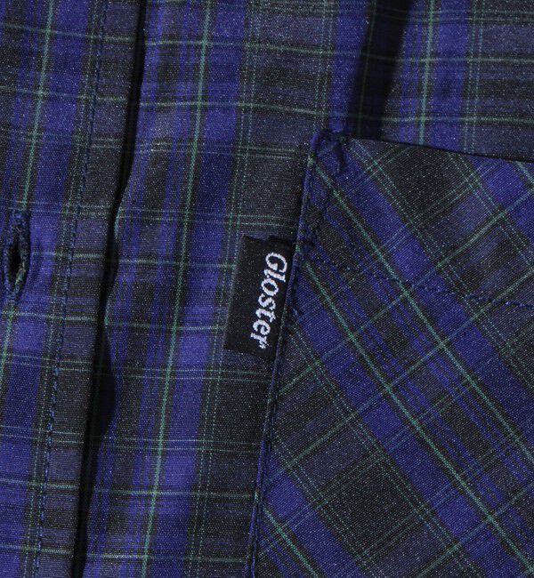 GLOSTER「【GLOSTER/グロスター】T/Cブロード バンドカラーシャツ（ギンガム/タータン）」|シャツ・ブラウス|
